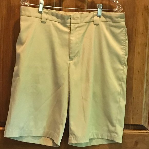MEN'S SLAZENGER KHAKI TAN GOLF SHORTS, FLAT FRONT, SIZE 34, RN#104141, EUC - Picture 3 of 8